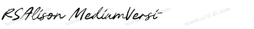 RSAlison MediumVersi字体转换